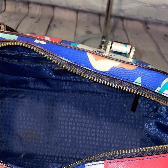 Kate Spade Blue and Orange Floral Crossbody Bag - Picture 9 of 9